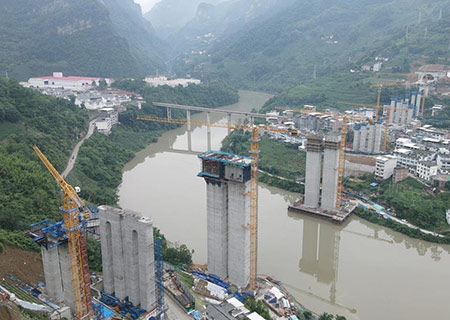 Crane Solution For The Bai Shuijiang Fourth Line Grand Bridge