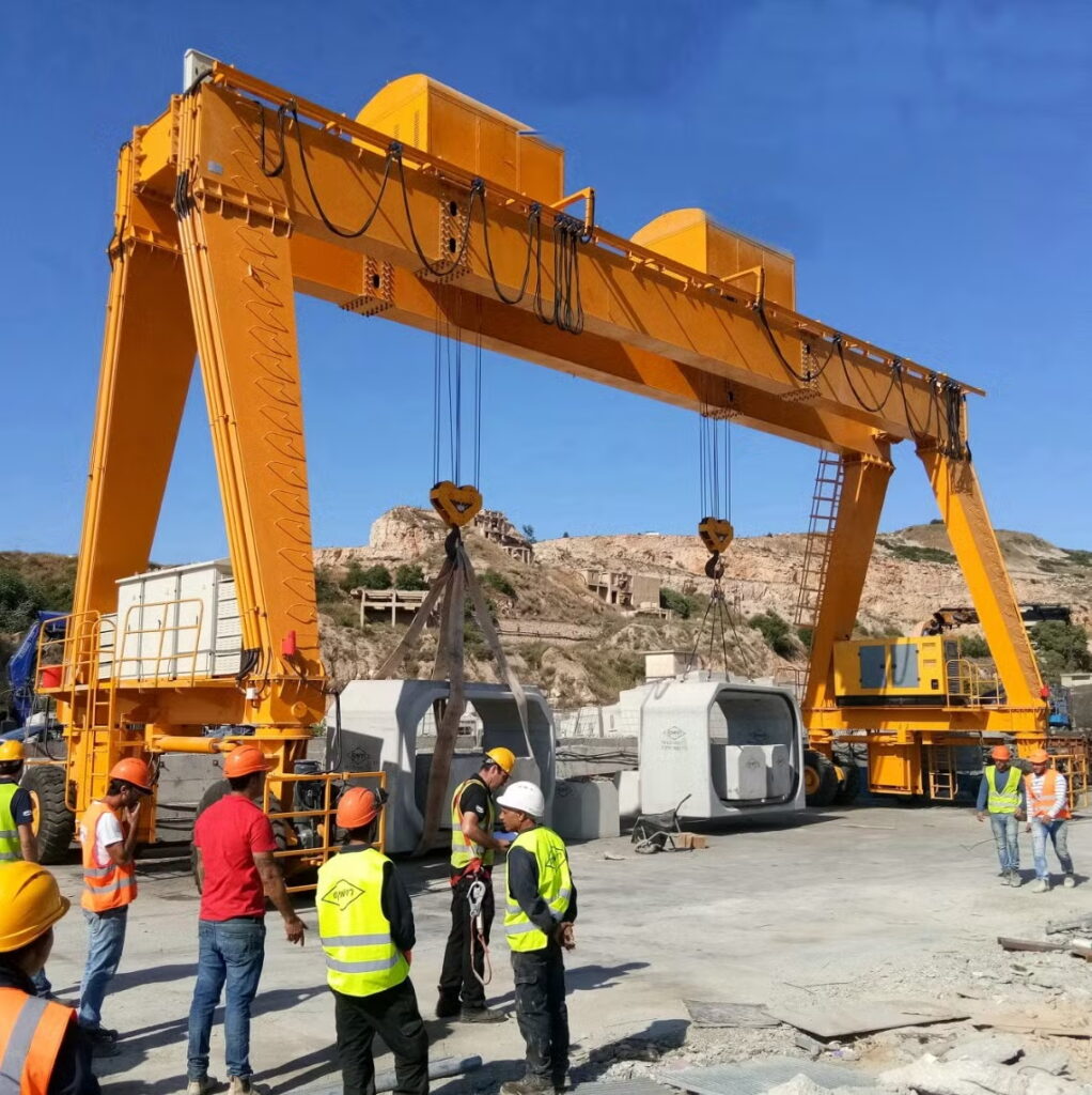 20 Ton European Standard Gantry Crane for Precast Beams in Chile | SLKJCrane